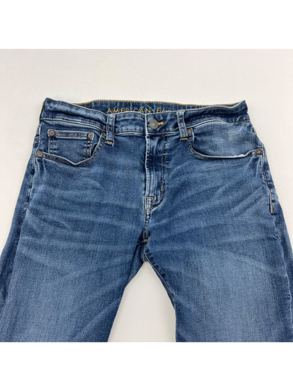 American Eagle Men’s Slim Straight Leg Jeans Blue Size 31x32 - Picture 3 of 9